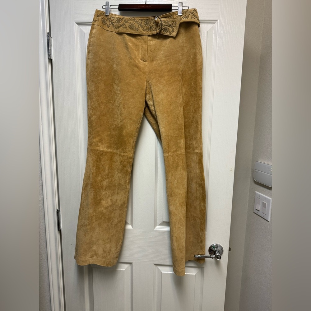 Suede pants